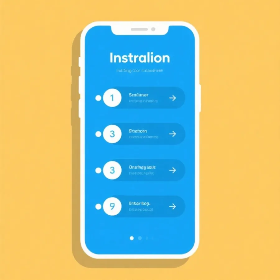 移动端安装步骤示意图